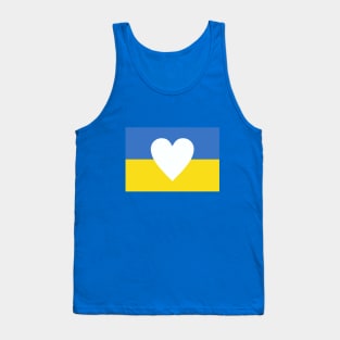 Ukraine Flag with Heart Tank Top